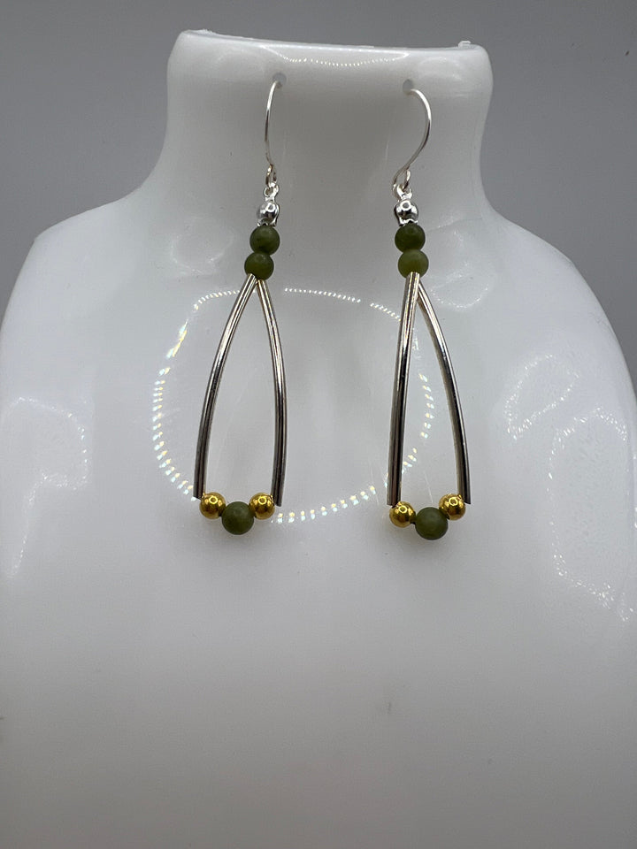 Mixed Metal Delight Earrings Kel's Lampworked Glass Jewellery & More
