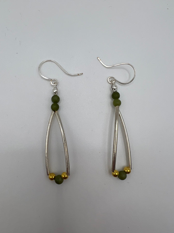 Mixed Metal Delight Earrings Kel's Lampworked Glass Jewellery & More