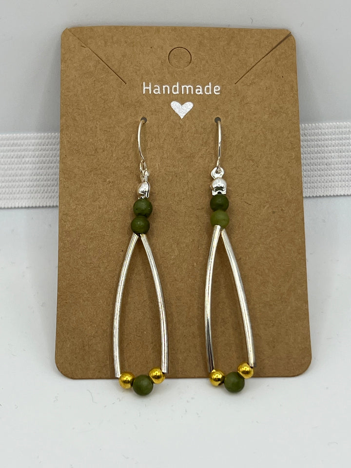 Mixed Metal Delight Earrings Kel's Lampworked Glass Jewellery & More