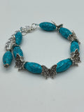 Blue Magnesite Butterfly Bracelet Kel's Lampworked Glass Jewellery & More