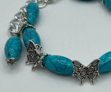 Blue Magnesite Butterfly Bracelet Kel's Lampworked Glass Jewellery & More
