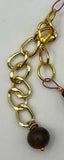 Burgundy Gemstone  Fishbone Macrame Bracelet Kel's Lampworked Glass Jewellery & More