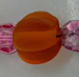 Rhodonite And Amber Lampwork Beads Bracelet Kel's Lampworked Glass Jewellery & More