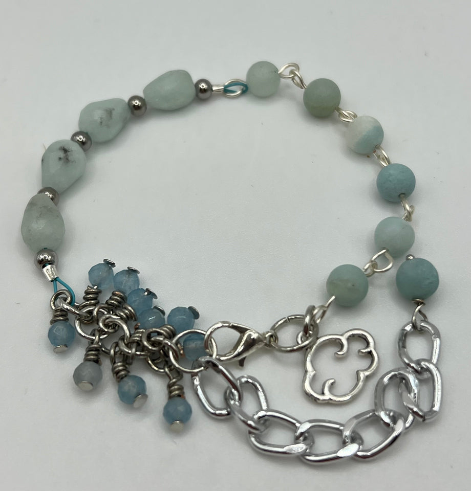 Amazonite Cha Cha Bracelet Kel's Lampworked Glass Jewellery & More