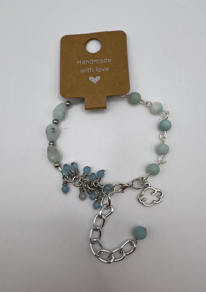 Amazonite Cha Cha Bracelet Kel's Lampworked Glass Jewellery & More