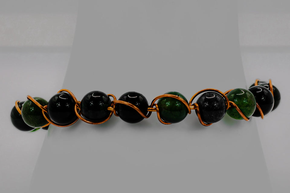 Chryicolla Spiral Bangle Kel's Lampworked Glass Jewellery & More