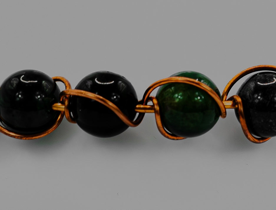 Chryicolla Spiral Bangle Kel's Lampworked Glass Jewellery & More