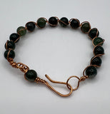 Chryicolla Spiral Bangle Kel's Lampworked Glass Jewellery & More