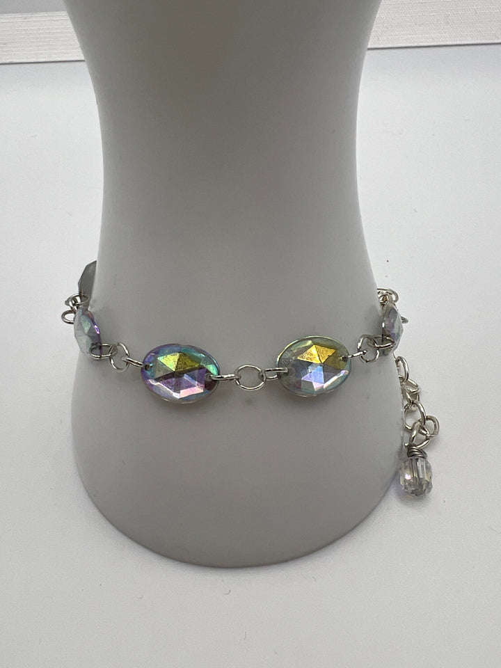 Oval Gem acrylic Drops Bracelet Kel's Lampworked Glass Jewellery & More