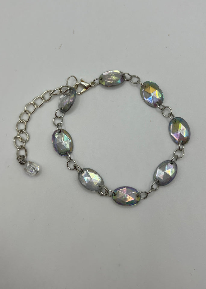Oval Gem acrylic Drops Bracelet Kel's Lampworked Glass Jewellery & More