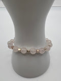 Rose Quartz Wire Bangle Kel's Lampworked Glass Jewellery & More