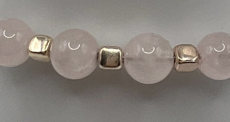 Rose Quartz Wire Bangle Kel's Lampworked Glass Jewellery & More