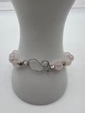 Rose Quartz Wire Bangle Kel's Lampworked Glass Jewellery & More