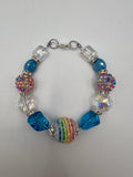 Rainbow Sparkle Bracelet Kel's Lampworked Glass Jewellery & More