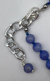 Cornflower Blue Agate Knotted Bracelet Kel's Lampworked Glass Jewellery & More