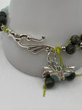 Amazonite & Serpentine Gemstone Squares Bracelet Kel's Lampworked Glass Jewellery & More