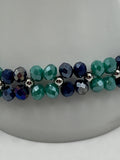 Land To Sky Crystal Squares Bracelet Kel's Lampworked Glass Jewellery & More