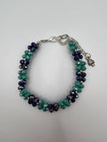 Land To Sky Crystal Squares Bracelet Kel's Lampworked Glass Jewellery & More