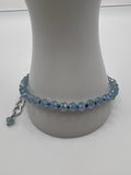 Sky Blue Crystal Knotted Bracelet Kel's Lampworked Glass Jewellery & More