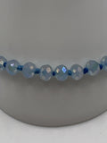 Sky Blue Crystal Knotted Bracelet Kel's Lampworked Glass Jewellery & More
