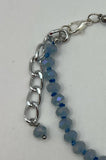 Sky Blue Crystal Knotted Bracelet Kel's Lampworked Glass Jewellery & More