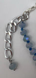 Sky Blue Crystal Knotted Bracelet Kel's Lampworked Glass Jewellery & More