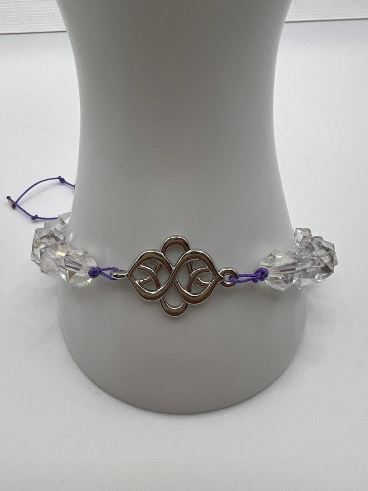 Celtic Crystal Macrame Adjustable Bracelet Kel's Lampworked Glass Jewellery & More