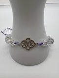 Celtic Crystal Macrame Adjustable Bracelet Kel's Lampworked Glass Jewellery & More
