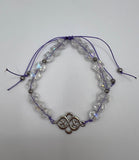 Celtic Crystal Macrame Adjustable Bracelet Kel's Lampworked Glass Jewellery & More