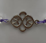 Celtic Crystal Macrame Adjustable Bracelet Kel's Lampworked Glass Jewellery & More