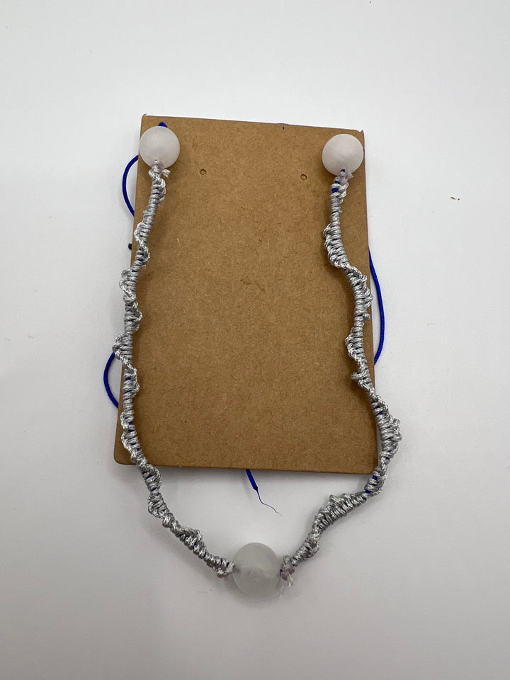 The Patriot Sprial Macrame Necklace Kel's Lampworked Glass Jewellery & More