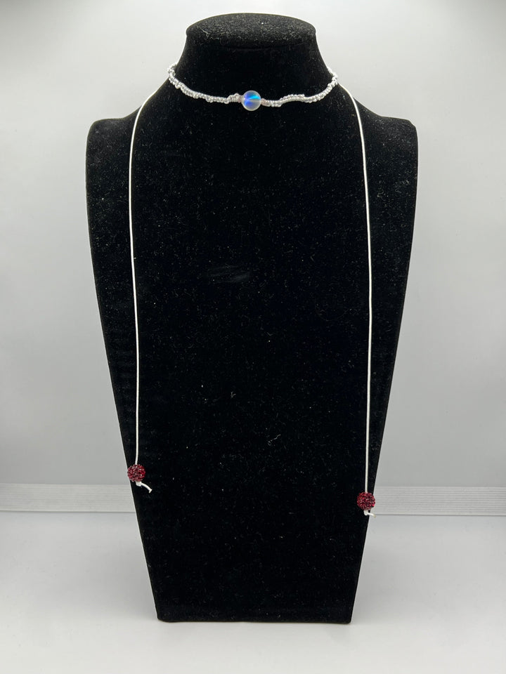 Sparkle And Shine Spiral Macrame Necklace Kel's Lampworked Glass Jewellery & More
