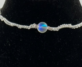 Sparkle And Shine Spiral Macrame Necklace Kel's Lampworked Glass Jewellery & More