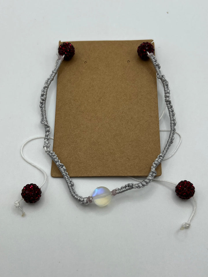 Sparkle And Shine Spiral Macrame Necklace Kel's Lampworked Glass Jewellery & More