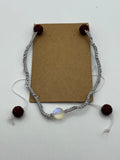 Sparkle And Shine Spiral Macrame Necklace Kel's Lampworked Glass Jewellery & More