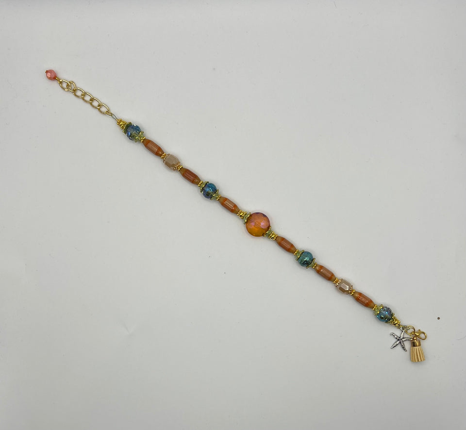 Surfs Up Anklet Kel's Lampworked Glass Jewellery & More