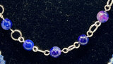 Double Strand Lampwork & Flower Necklace Kel's Lampworked Glass Jewellery & More