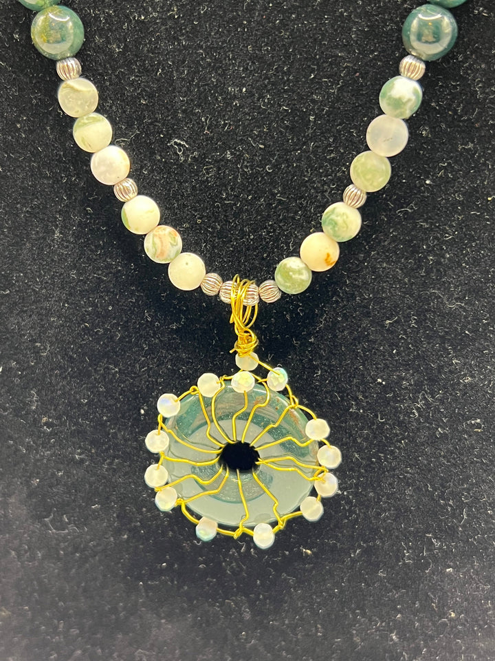 Snowy Mountain Necklace & Pendant Kel's Lampworked Glass Jewellery & More
