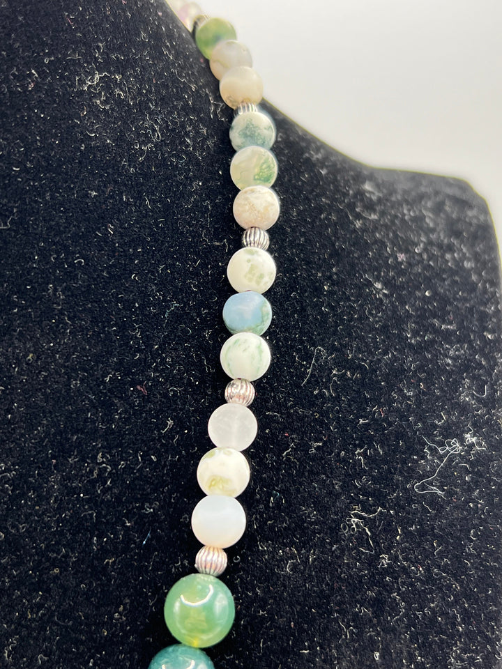 Snowy Mountain Necklace & Pendant Kel's Lampworked Glass Jewellery & More