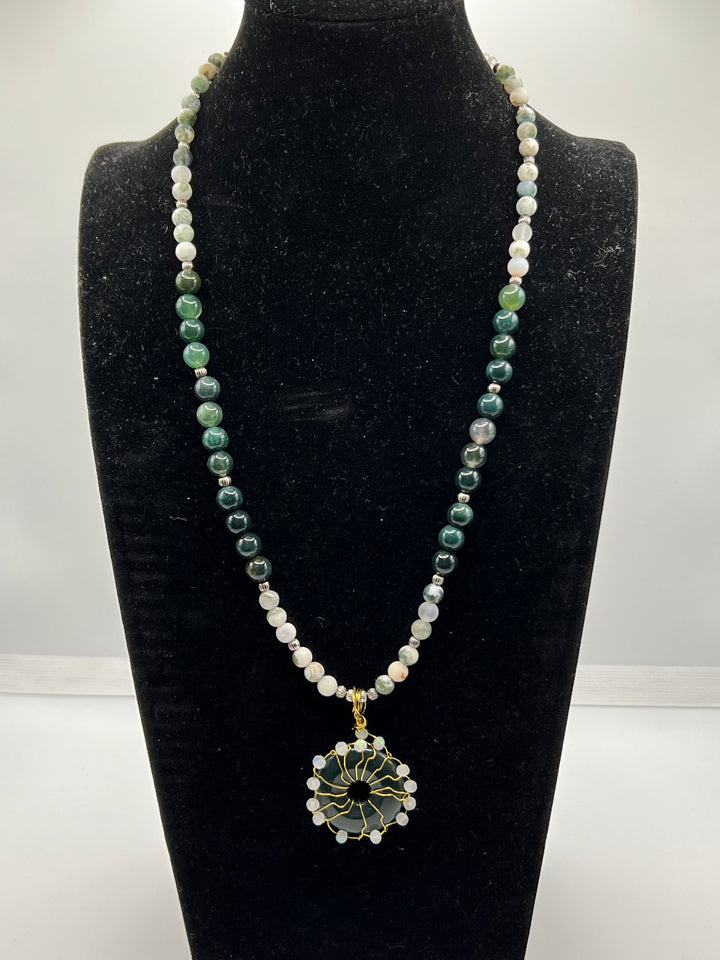 Snowy Mountain Necklace & Pendant Kel's Lampworked Glass Jewellery & More