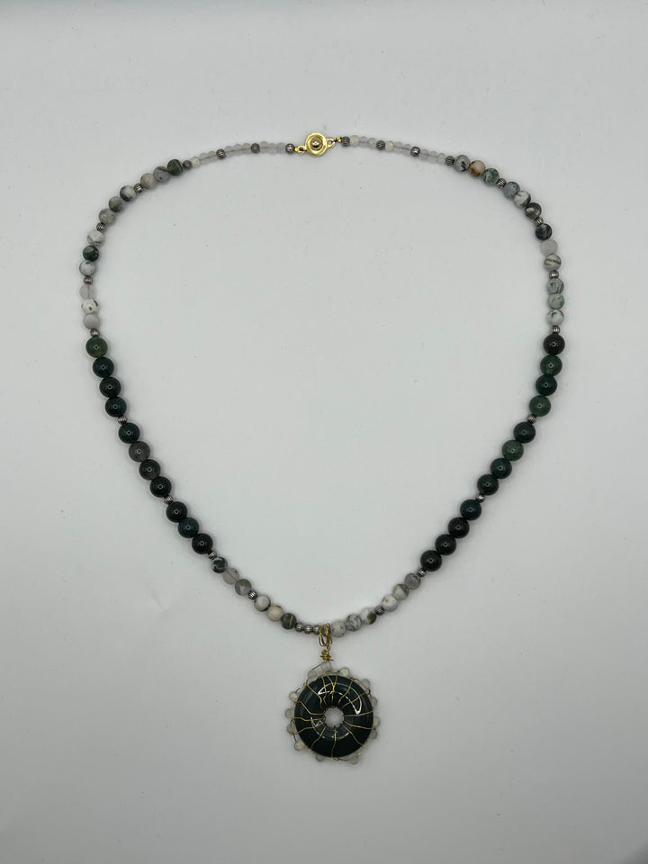 Snowy Mountain Necklace & Pendant Kel's Lampworked Glass Jewellery & More