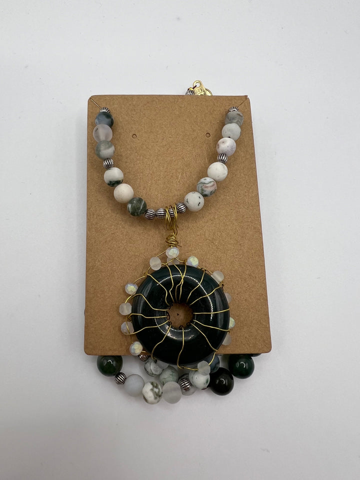 Snowy Mountain Necklace & Pendant Kel's Lampworked Glass Jewellery & More