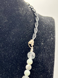 Love-Lies-Bleeding Faux Leather Braid Necklace Kel's Lampworked Glass Jewellery & More