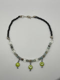 Love-Lies-Bleeding Faux Leather Braid Necklace Kel's Lampworked Glass Jewellery & More
