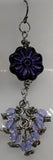 Purple Flower Cha Cha Earrings Kel's Lampworked Glass Jewellery & More