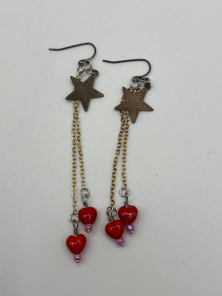 Love Is In The Stars Earrings Kel's Lampworked Glass Jewellery & More