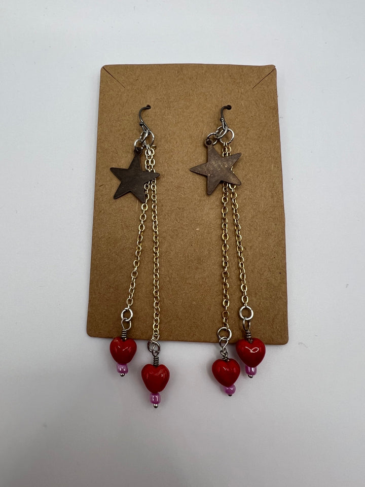 Love Is In The Stars Earrings Kel's Lampworked Glass Jewellery & More