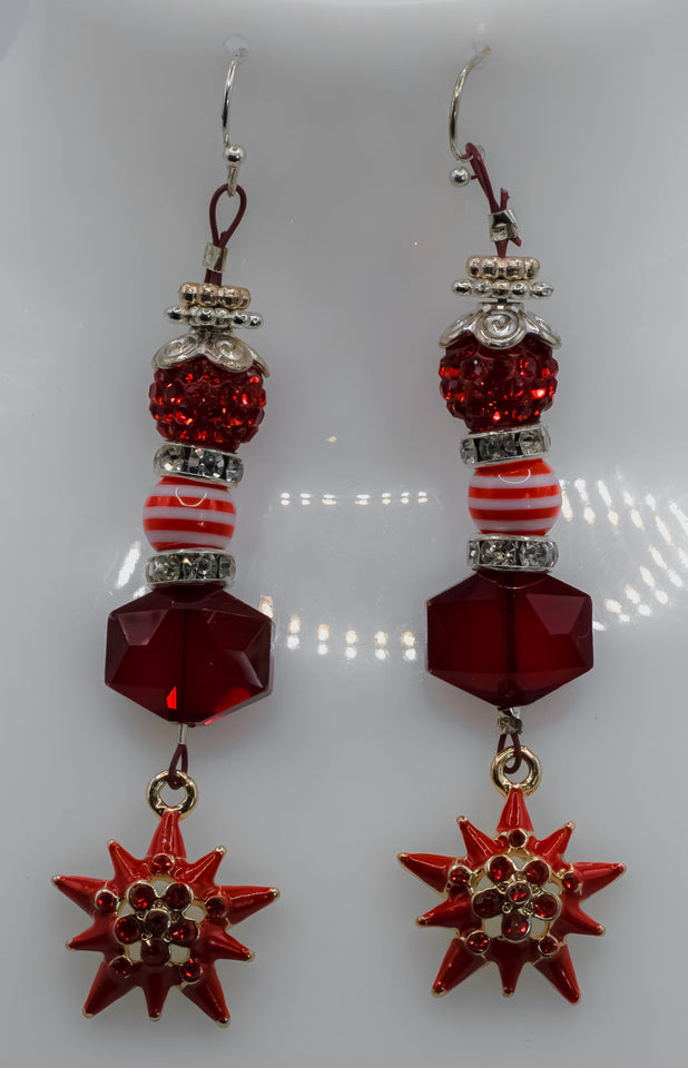 Star Burst & Sparkle Earrings Kel's Lampworked Glass Jewellery & More