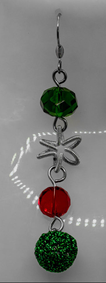 It’s Christmas Every Day Earrings Kel's Lampworked Glass Jewellery & More