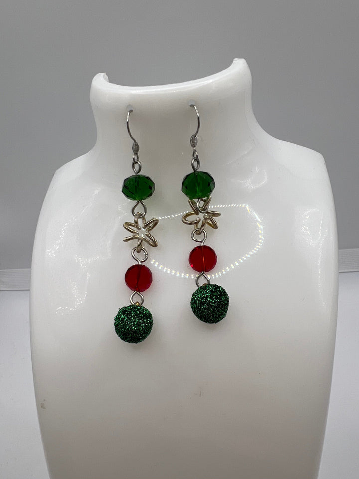 It’s Christmas Every Day Earrings Kel's Lampworked Glass Jewellery & More